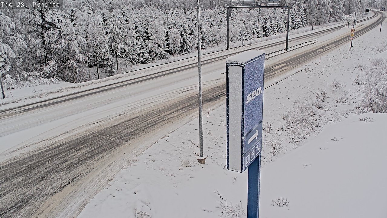 Kelikamerat Kuva Tie 28 Pyhäntä, Pyhäntä, Pohjois-Pohjanmaa