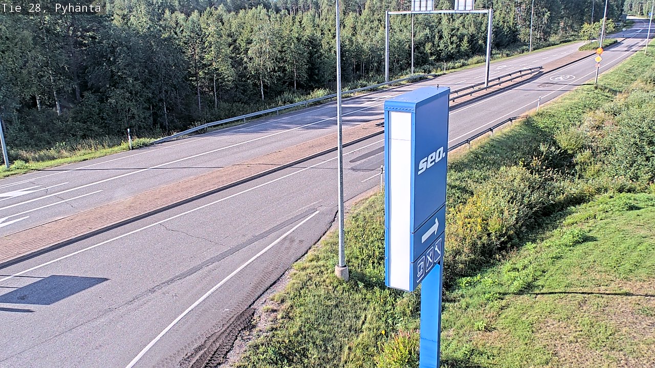 Weather Camera Image Väg 28 Pyhäntä, Pyhäntä, Pohjois-Pohjanmaa