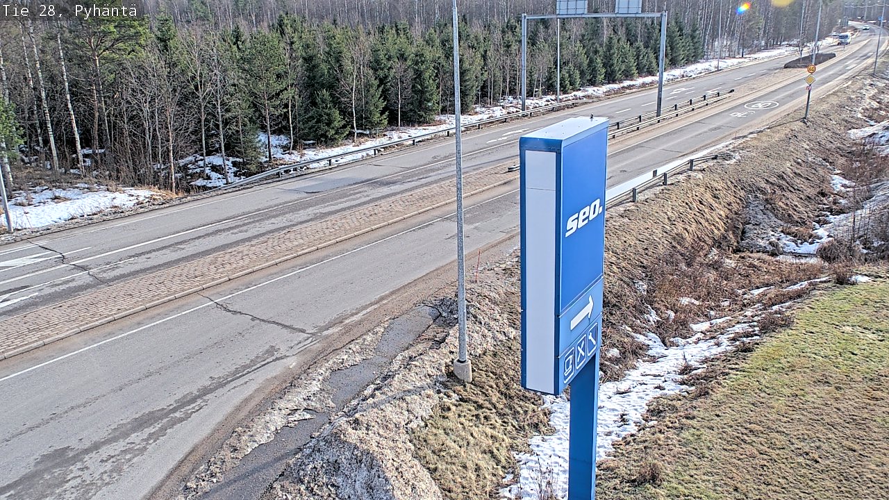 Kelikamerat Kuva Tie 28 Pyhäntä, Pyhäntä, Pohjois-Pohjanmaa