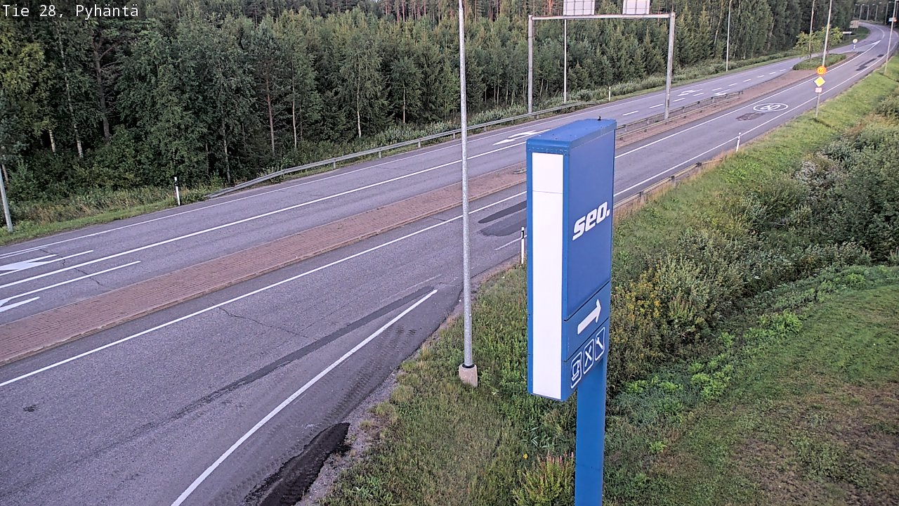 Kelikamerat Kuva Tie 28 Pyhäntä, Pyhäntä, Pohjois-Pohjanmaa