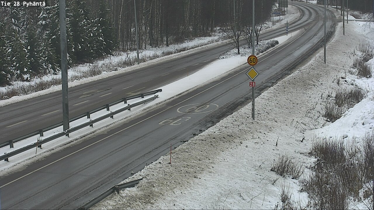 Weather Camera Image Road 28 Pyhäntä, Pyhäntä, Pohjois-Pohjanmaa
