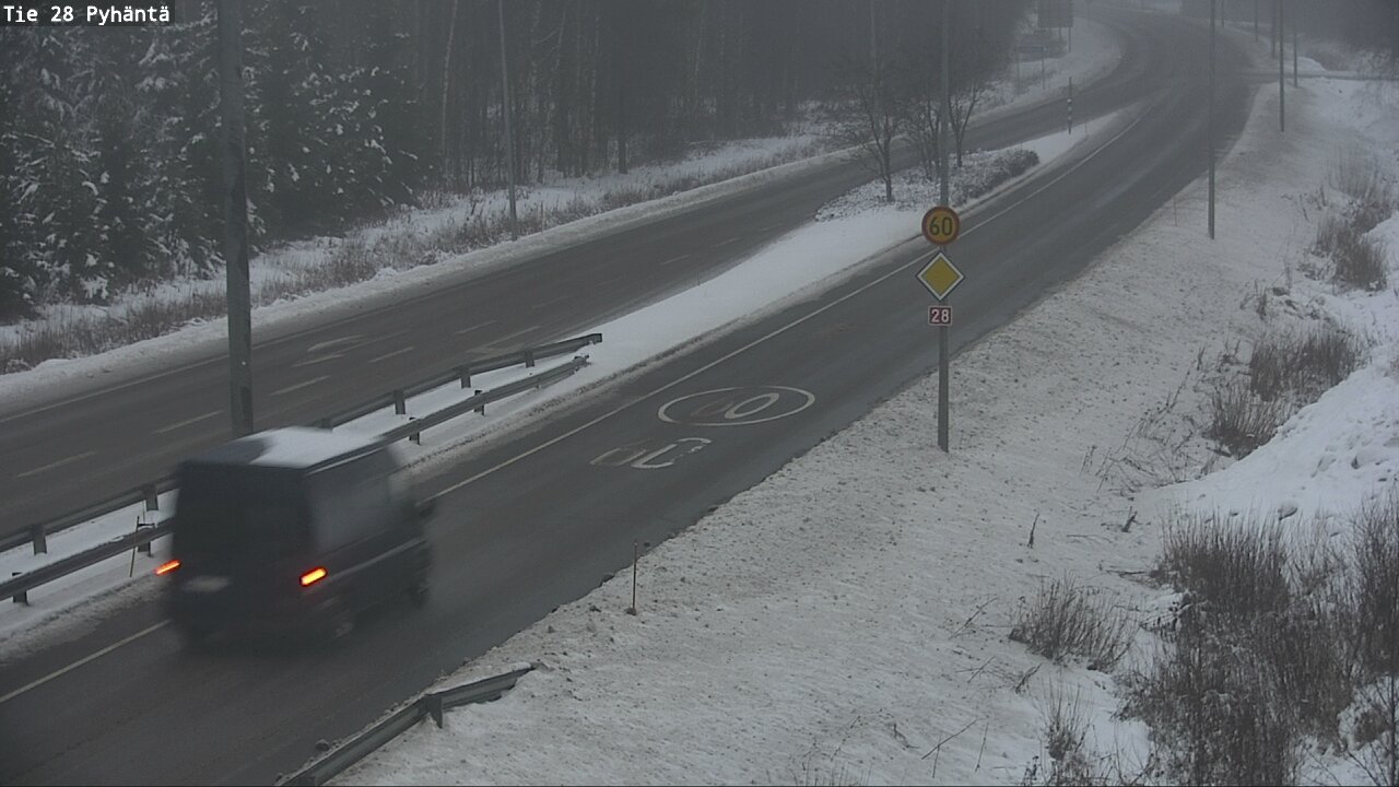 Weather Camera Image Road 28 Pyhäntä, Pyhäntä, Pohjois-Pohjanmaa