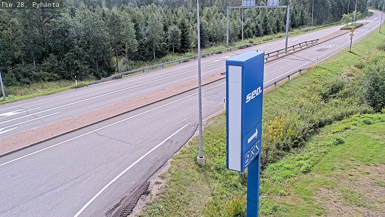 Weather Camera Image Väg 28 Pyhäntä, Pyhäntä, Pohjois-Pohjanmaa
