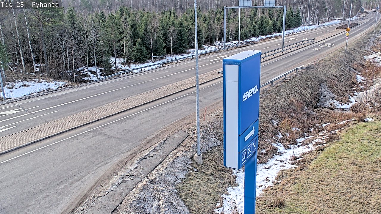 Weather Camera Image Road 28 Pyhäntä, Pyhäntä, Pohjois-Pohjanmaa