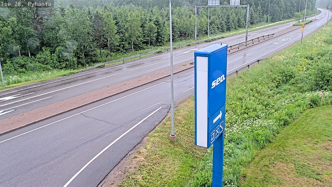 Kelikamerat Kuva Tie 28 Pyhäntä, Pyhäntä, Pohjois-Pohjanmaa