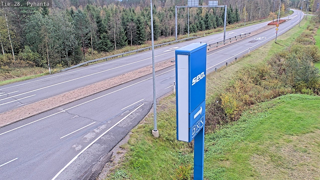 Weather Camera Image Väg 28 Pyhäntä, Pyhäntä, Pohjois-Pohjanmaa