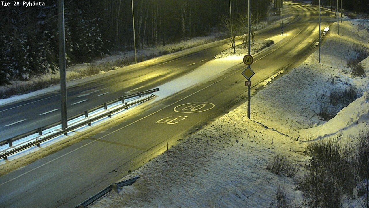 Weather Camera Image Väg 28 Pyhäntä, Pyhäntä, Pohjois-Pohjanmaa