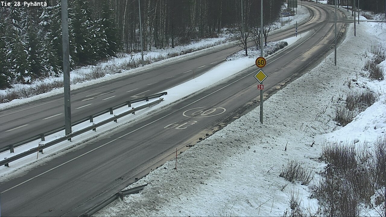 Weather Camera Image Väg 28 Pyhäntä, Pyhäntä, Pohjois-Pohjanmaa