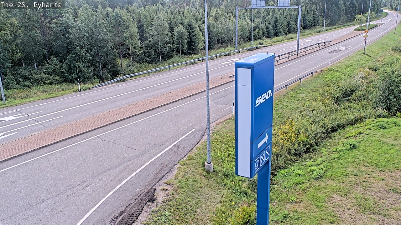 Kelikamerat Kuva Tie 28 Pyhäntä, Pyhäntä, Pohjois-Pohjanmaa