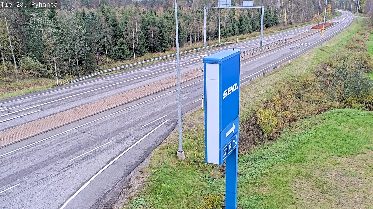 Weather Camera Image Väg 28 Pyhäntä, Pyhäntä, Pohjois-Pohjanmaa