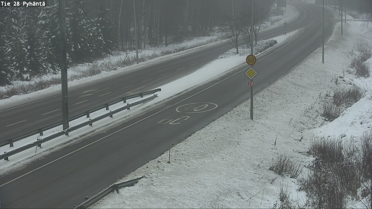Weather Camera Image Road 28 Pyhäntä, Pyhäntä, Pohjois-Pohjanmaa