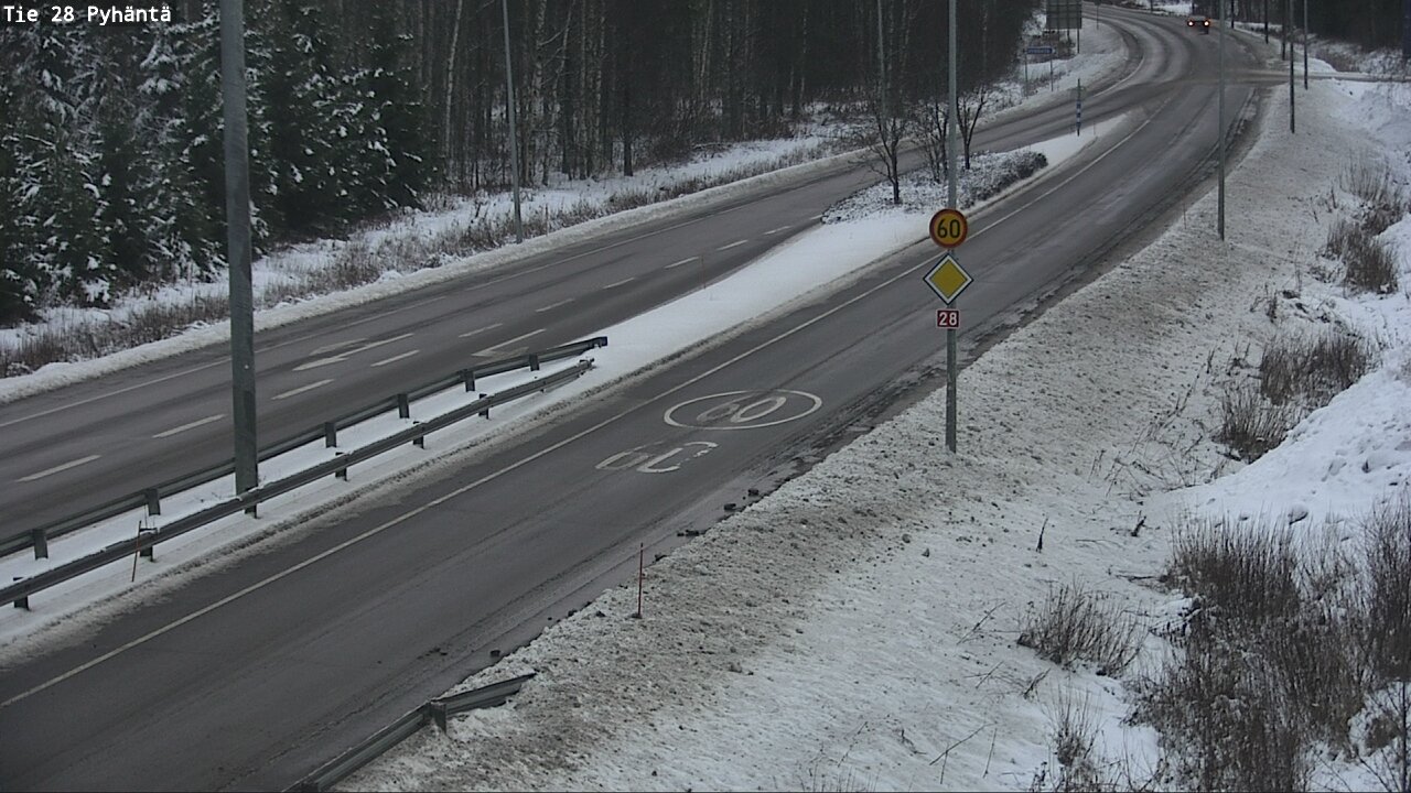 Weather Camera Image Väg 28 Pyhäntä, Pyhäntä, Pohjois-Pohjanmaa