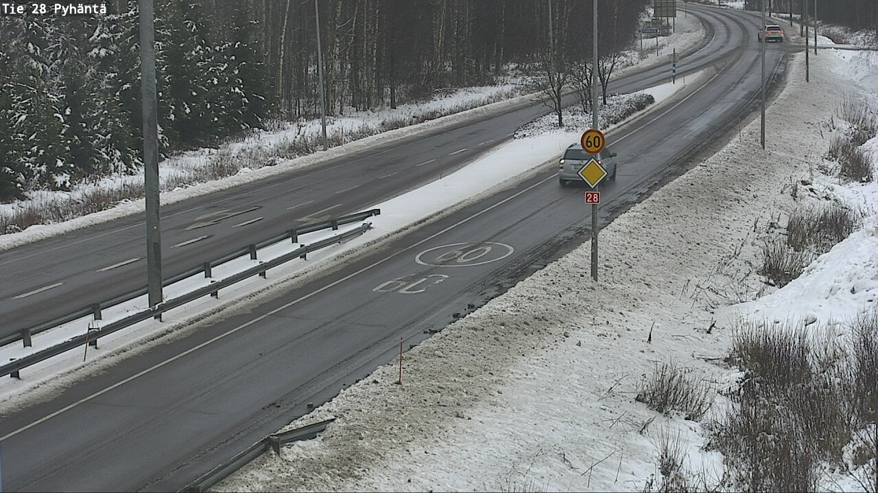 Weather Camera Image Väg 28 Pyhäntä, Pyhäntä, Pohjois-Pohjanmaa