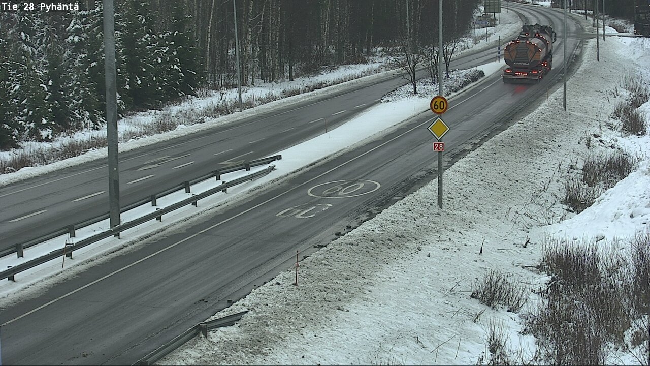 Weather Camera Image Väg 28 Pyhäntä, Pyhäntä, Pohjois-Pohjanmaa