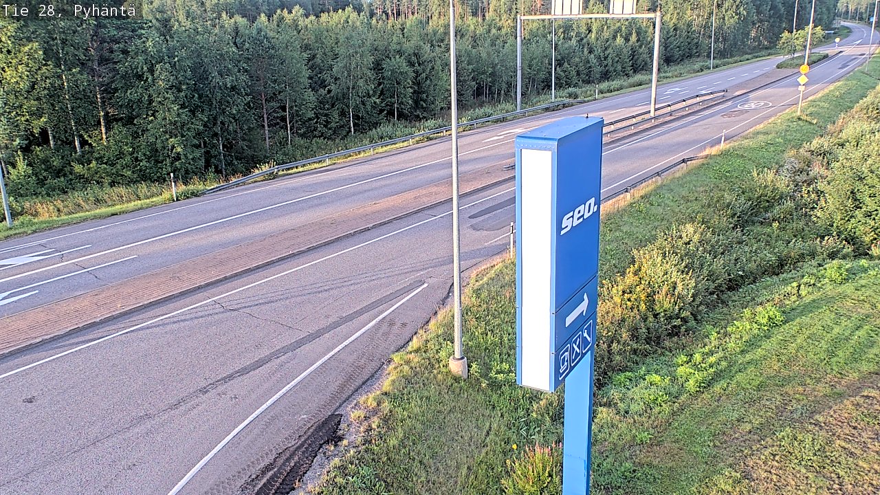 Kelikamerat Kuva Tie 28 Pyhäntä, Pyhäntä, Pohjois-Pohjanmaa