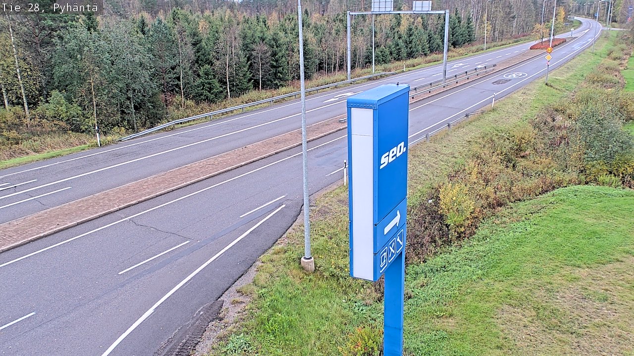 Weather Camera Image Väg 28 Pyhäntä, Pyhäntä, Pohjois-Pohjanmaa