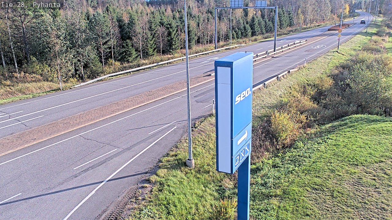 Weather Camera Image Väg 28 Pyhäntä, Pyhäntä, Pohjois-Pohjanmaa