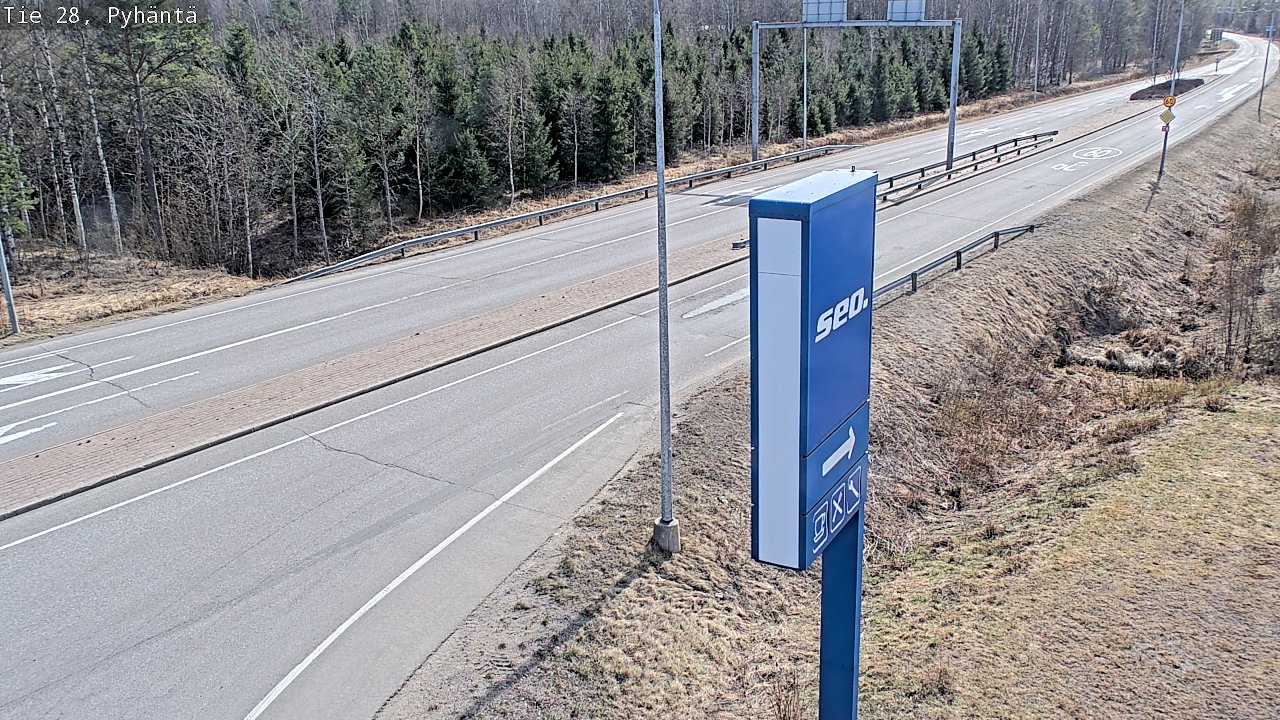 Kelikamerat Kuva Tie 28 Pyhäntä, Pyhäntä, Pohjois-Pohjanmaa