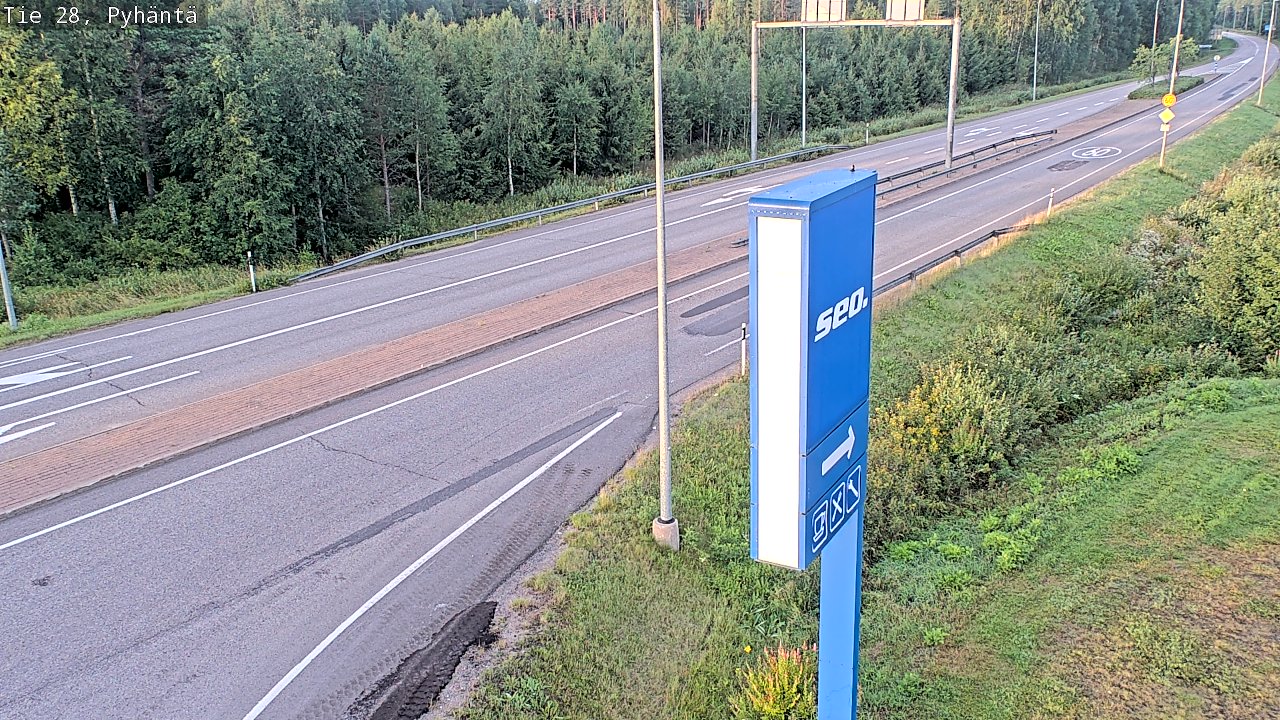 Kelikamerat Kuva Tie 28 Pyhäntä, Pyhäntä, Pohjois-Pohjanmaa