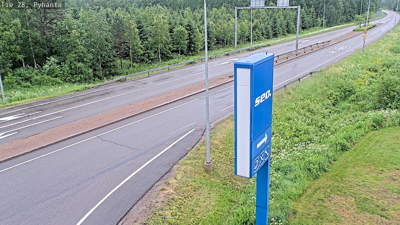 Weather Camera Image Väg 28 Pyhäntä, Pyhäntä, Pohjois-Pohjanmaa