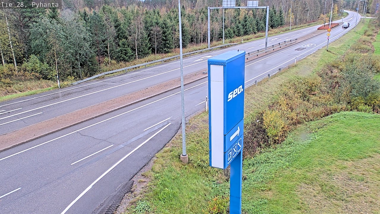 Weather Camera Image Väg 28 Pyhäntä, Pyhäntä, Pohjois-Pohjanmaa
