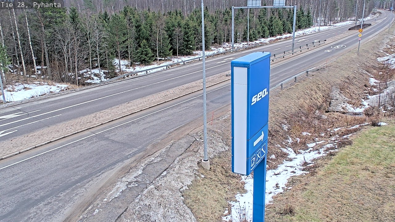 Kelikamerat Kuva Tie 28 Pyhäntä, Pyhäntä, Pohjois-Pohjanmaa