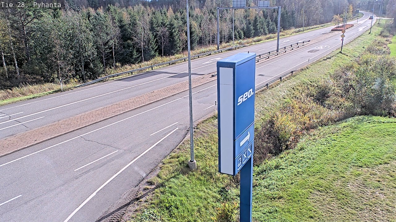 Weather Camera Image Väg 28 Pyhäntä, Pyhäntä, Pohjois-Pohjanmaa