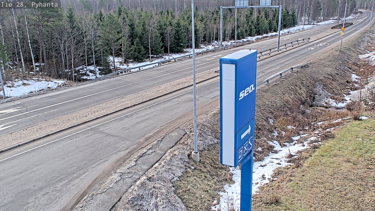 Weather Camera Image Road 28 Pyhäntä, Pyhäntä, Pohjois-Pohjanmaa