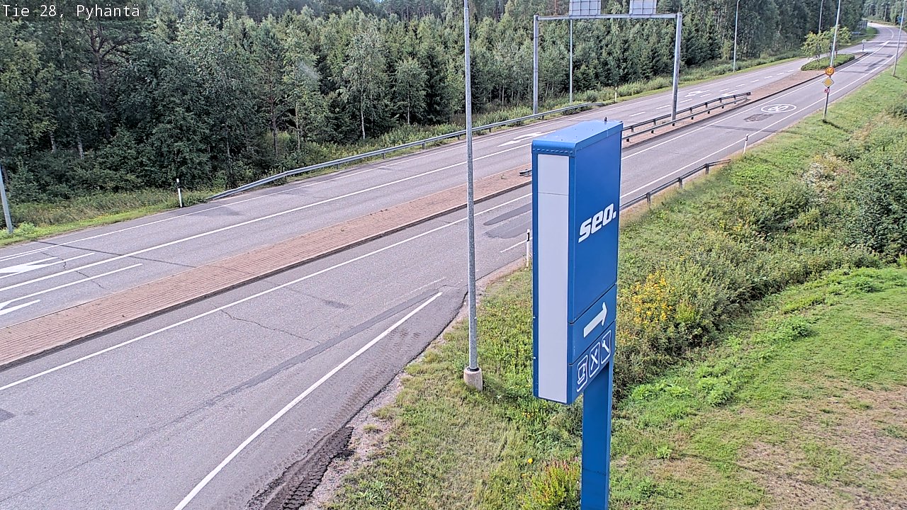 Weather Camera Image Väg 28 Pyhäntä, Pyhäntä, Pohjois-Pohjanmaa