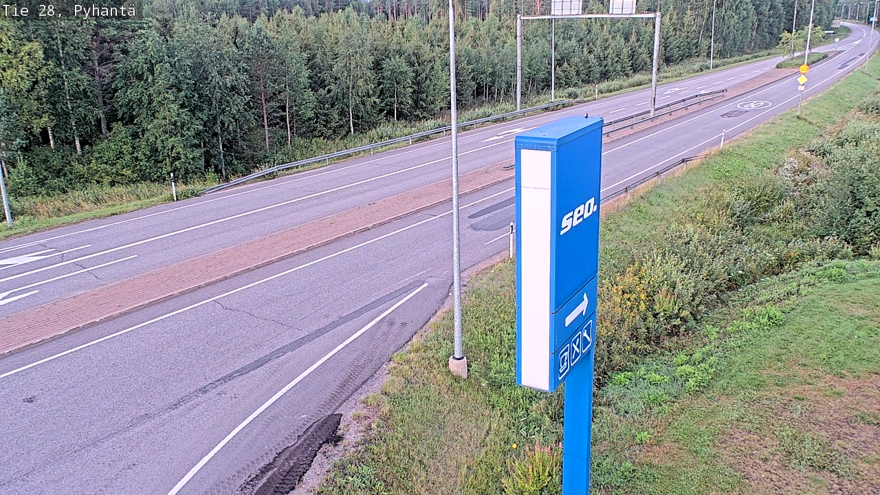 Kelikamerat Kuva Tie 28 Pyhäntä, Pyhäntä, Pohjois-Pohjanmaa