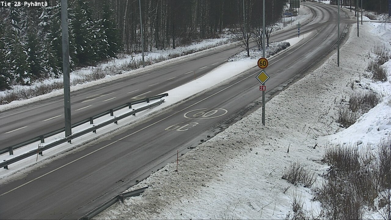 Weather Camera Image Väg 28 Pyhäntä, Pyhäntä, Pohjois-Pohjanmaa