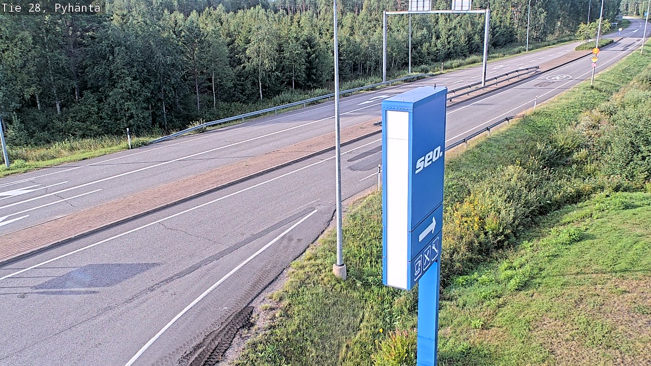 Weather Camera Image Väg 28 Pyhäntä, Pyhäntä, Pohjois-Pohjanmaa