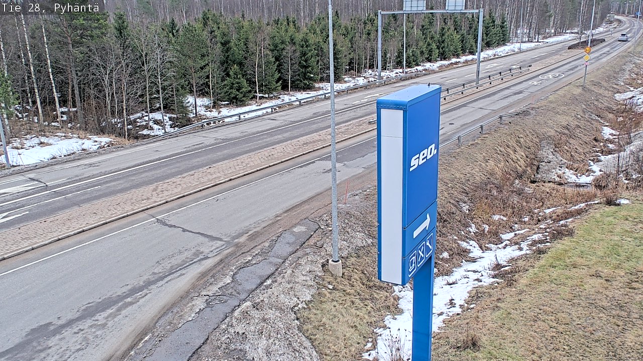 Weather Camera Image Road 28 Pyhäntä, Pyhäntä, Pohjois-Pohjanmaa
