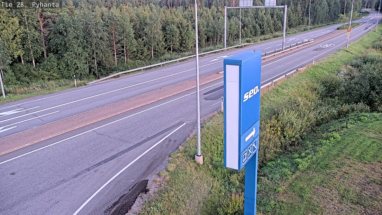 Kelikamerat Kuva Tie 28 Pyhäntä, Pyhäntä, Pohjois-Pohjanmaa
