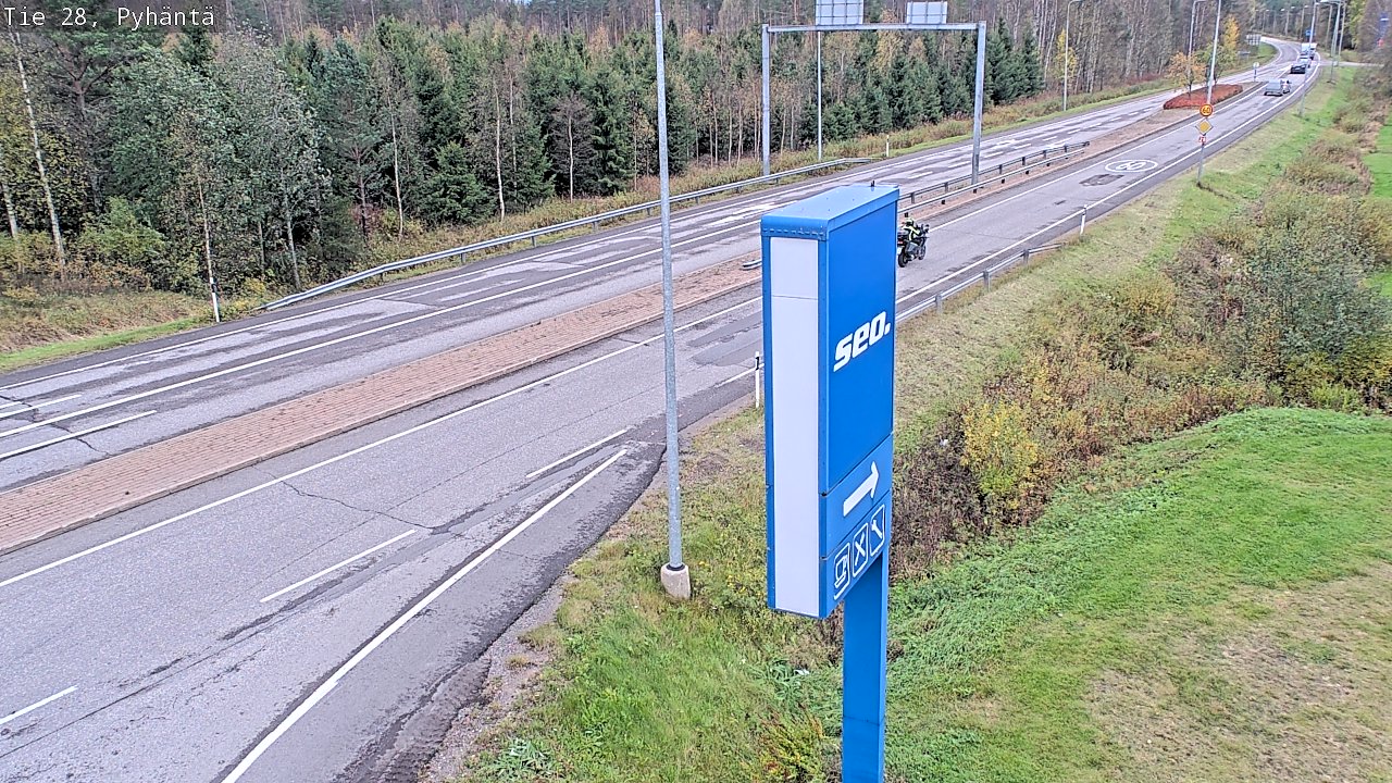 Weather Camera Image Väg 28 Pyhäntä, Pyhäntä, Pohjois-Pohjanmaa