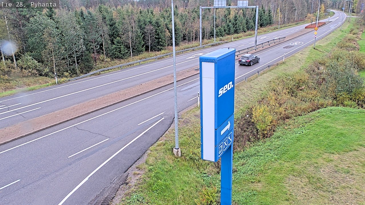Weather Camera Image Väg 28 Pyhäntä, Pyhäntä, Pohjois-Pohjanmaa