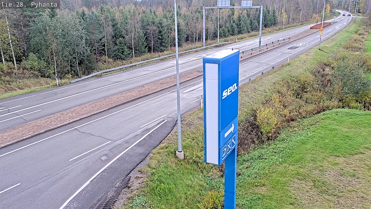 Weather Camera Image Väg 28 Pyhäntä, Pyhäntä, Pohjois-Pohjanmaa
