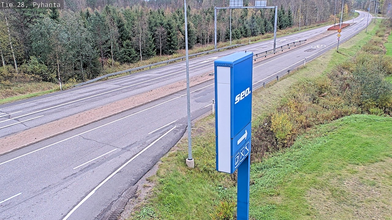 Weather Camera Image Väg 28 Pyhäntä, Pyhäntä, Pohjois-Pohjanmaa