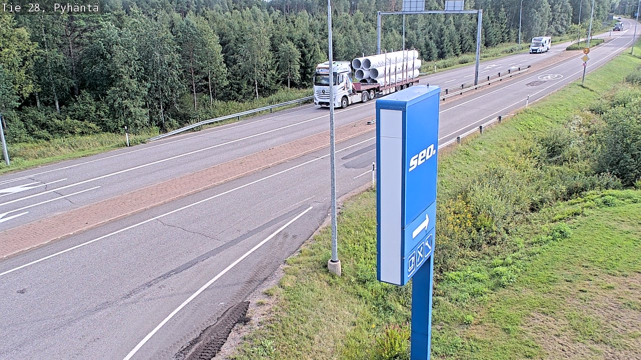 Kelikamerat Kuva Tie 28 Pyhäntä, Pyhäntä, Pohjois-Pohjanmaa
