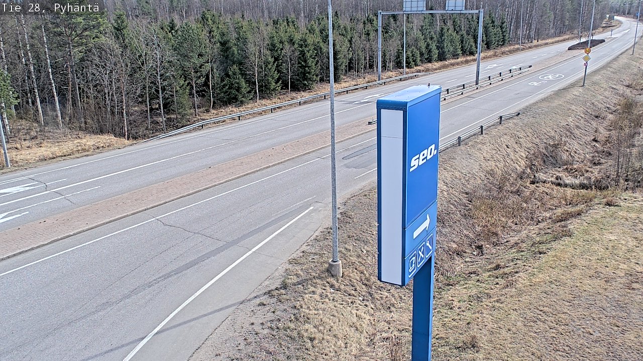 Kelikamerat Kuva Tie 28 Pyhäntä, Pyhäntä, Pohjois-Pohjanmaa