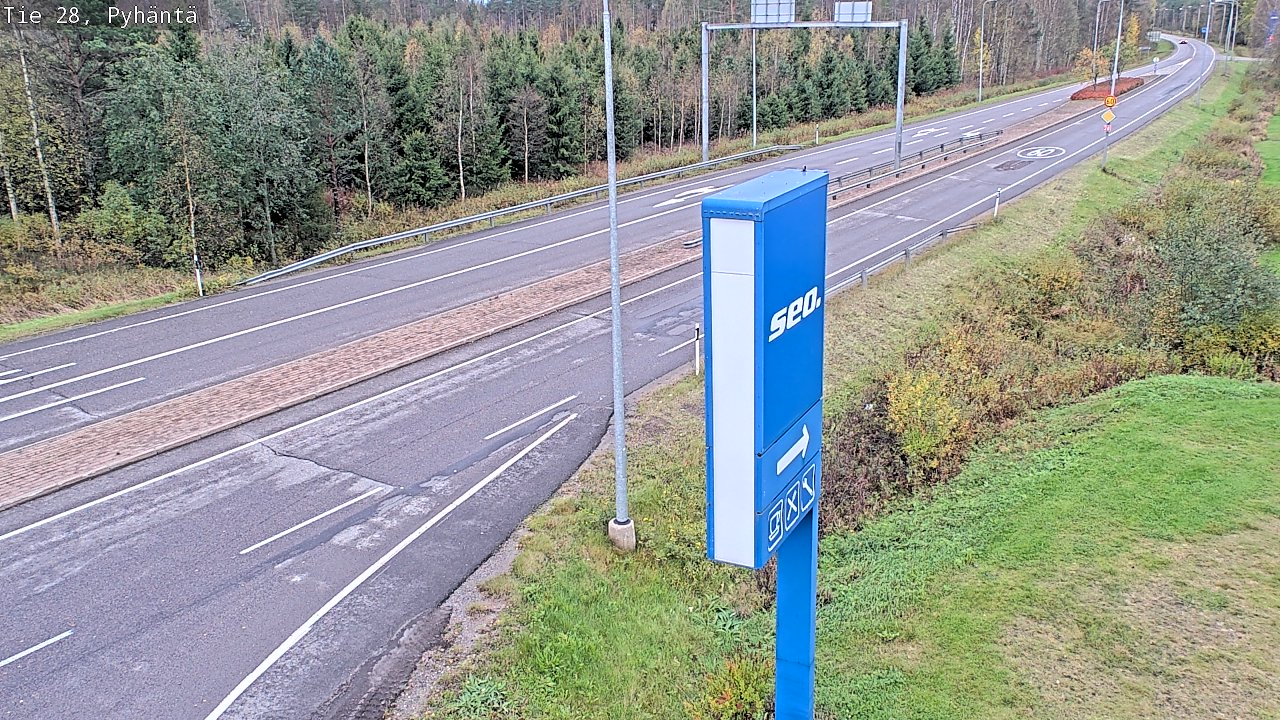 Weather Camera Image Väg 28 Pyhäntä, Pyhäntä, Pohjois-Pohjanmaa