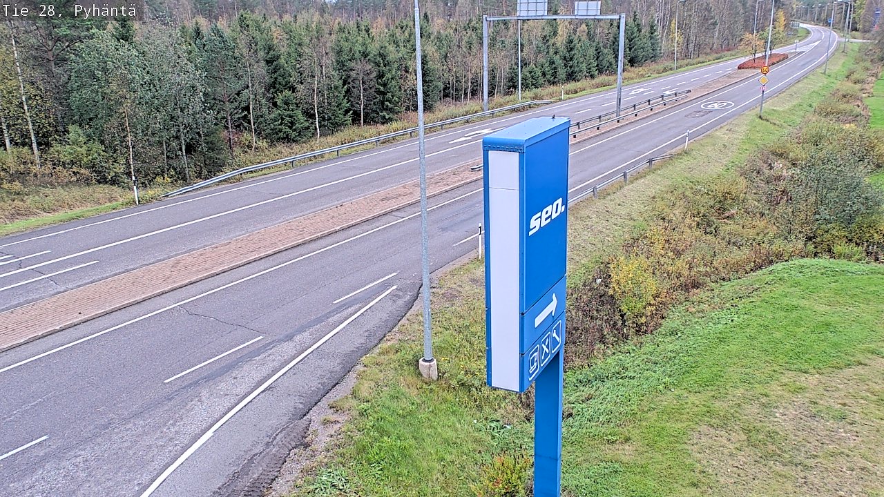 Weather Camera Image Väg 28 Pyhäntä, Pyhäntä, Pohjois-Pohjanmaa