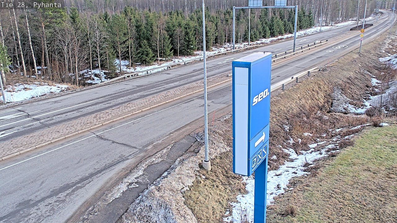 Kelikamerat Kuva Tie 28 Pyhäntä, Pyhäntä, Pohjois-Pohjanmaa