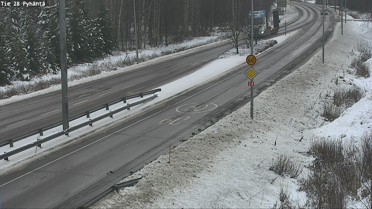 Weather Camera Image Road 28 Pyhäntä, Pyhäntä, Pohjois-Pohjanmaa