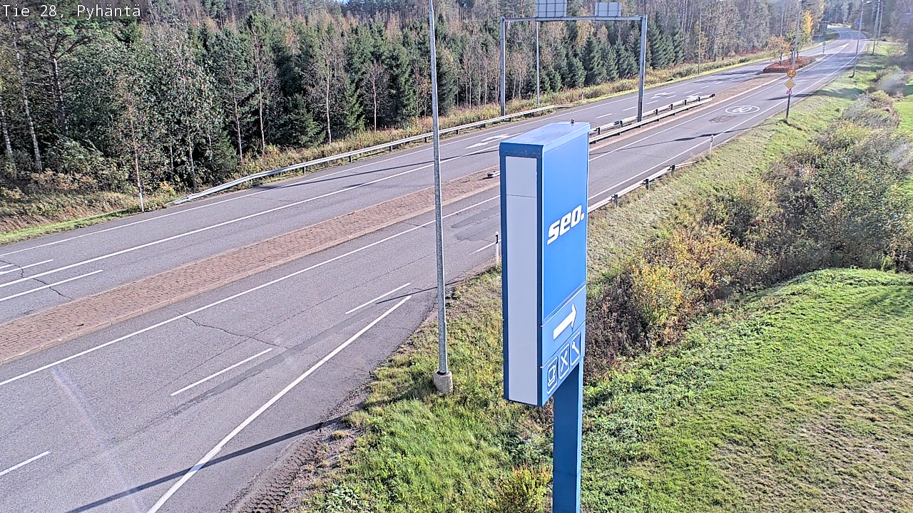 Weather Camera Image Väg 28 Pyhäntä, Pyhäntä, Pohjois-Pohjanmaa
