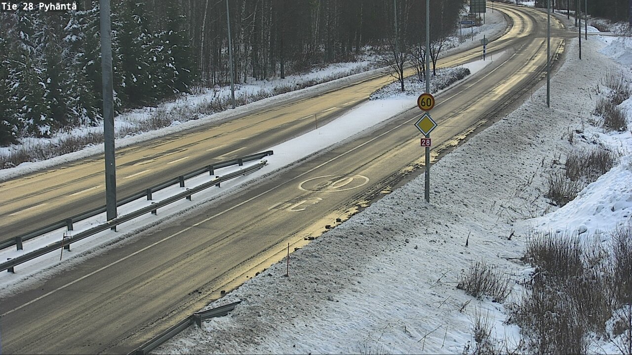Weather Camera Image Väg 28 Pyhäntä, Pyhäntä, Pohjois-Pohjanmaa