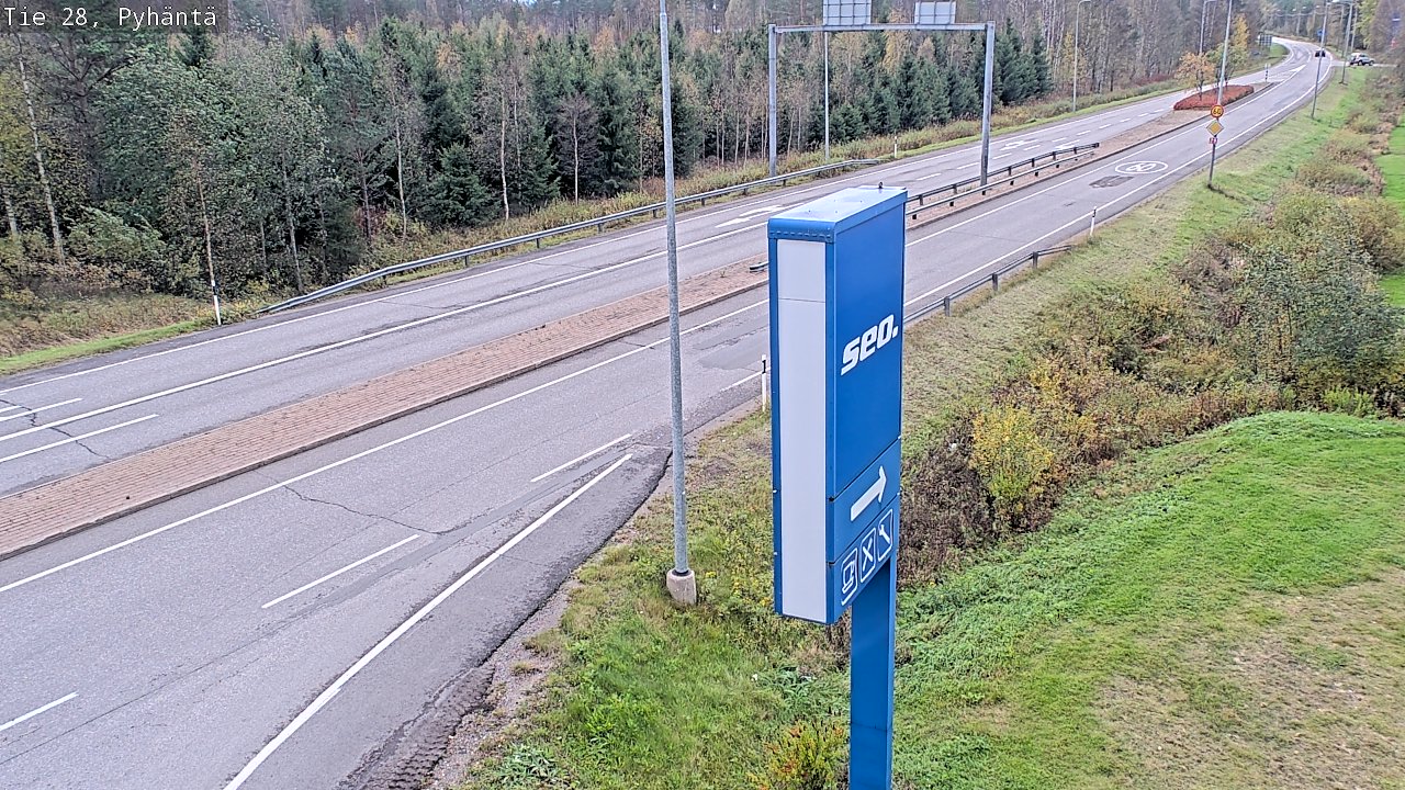 Weather Camera Image Väg 28 Pyhäntä, Pyhäntä, Pohjois-Pohjanmaa