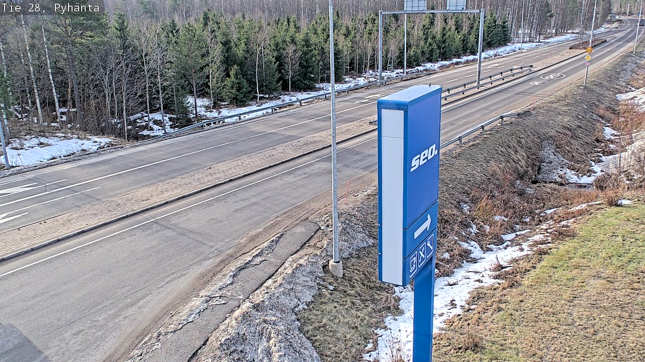 Weather Camera Image Road 28 Pyhäntä, Pyhäntä, Pohjois-Pohjanmaa