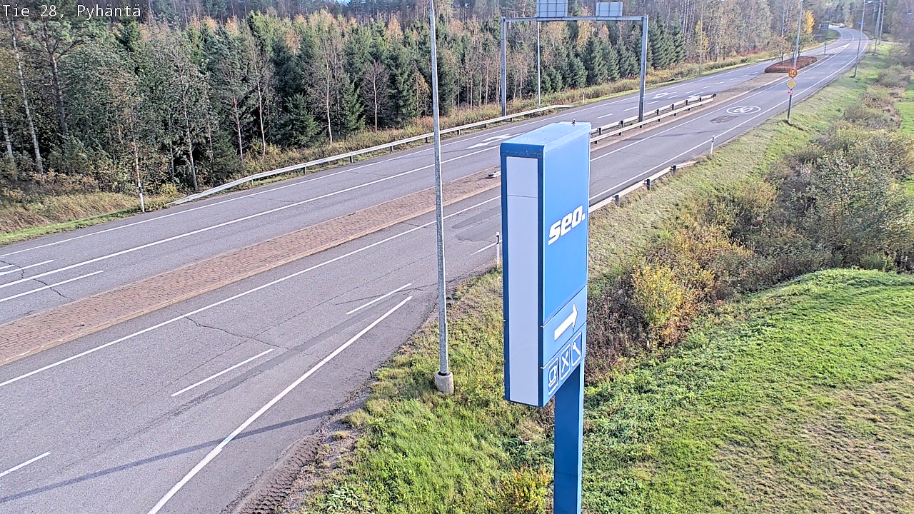 Weather Camera Image Väg 28 Pyhäntä, Pyhäntä, Pohjois-Pohjanmaa