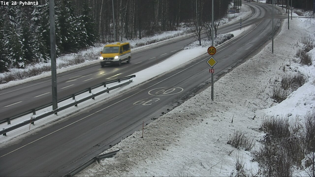 Weather Camera Image Väg 28 Pyhäntä, Pyhäntä, Pohjois-Pohjanmaa